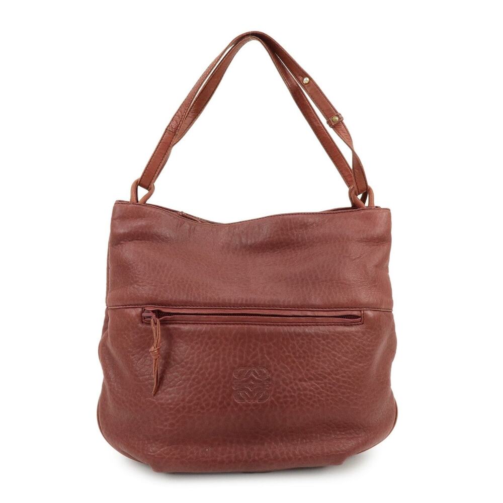 Loewe Anagram Calfskin Shoulder Bag Red